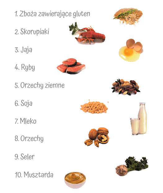 Alergeny w posiłkach 